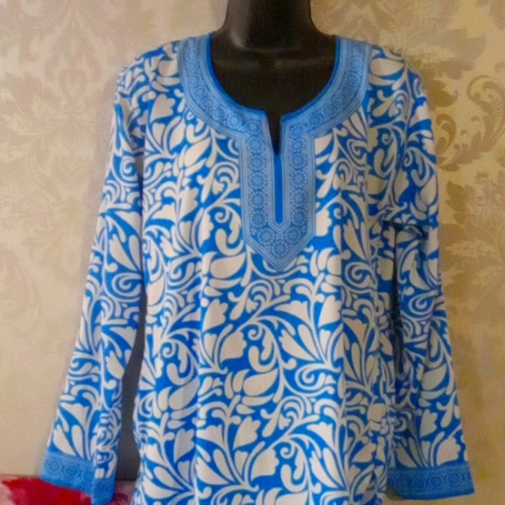 Bella Floral Tunic Top S - Picture 2 of 6